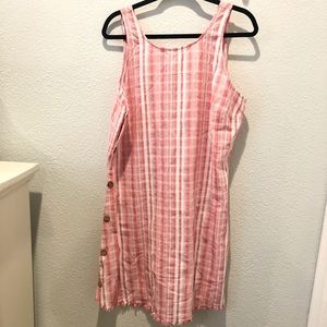 Red and White Stripped Dress L/XL